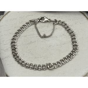 James Avery Medium Double Curb Charm Bracelet 7 In / 6.69 G